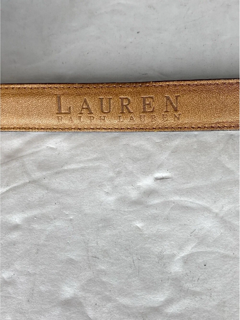 LAUREN Ralph Lauren Leather Belt Featuring A Stirrup-Inspired Design Size XL